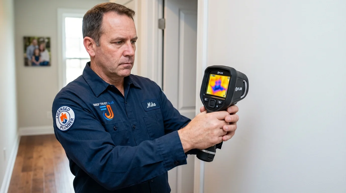 Thermal imaging leak detection by Johns Plumbing LLC in Santa Anna